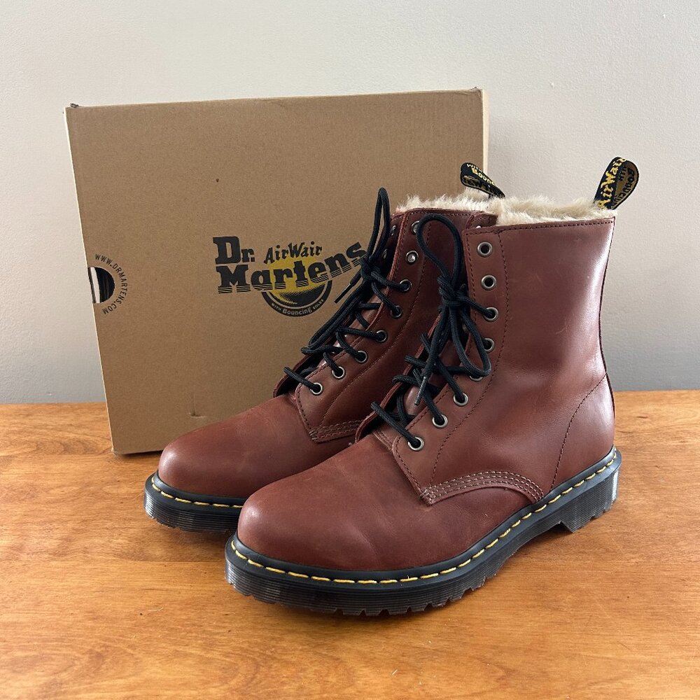 Dr. Martens 1460 8-Eye Faux Fur Lined Serena Boot